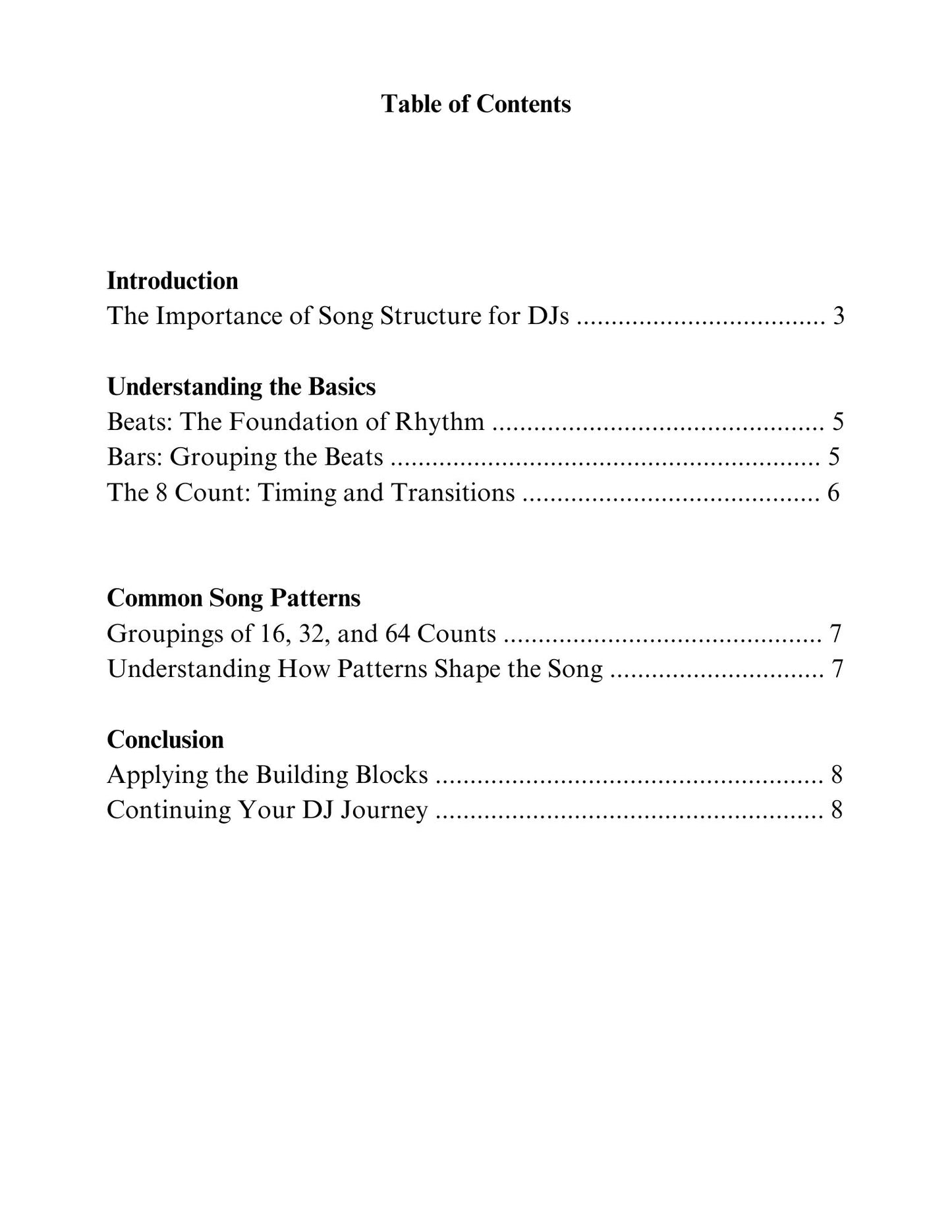 The Building Blocks of Song Structure for DJs